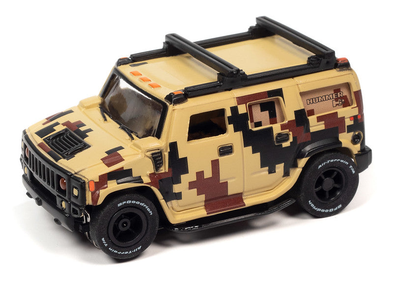 Auto World Xtraction SC388-3B 2023 R1 OFF ROAD 2005 HUMMER H2 (CAMO) HO Scale Slot Car