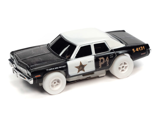 Auto World Xtraction SC372 R36 Blues Brothers Bluesmobile 1974 Dodge Monaco iWheels HO Scale Slot Car