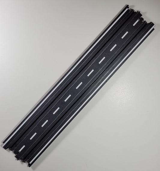 Auto World Track (Bulk Item) 15" Straight Track with Lane Markers (1 piece)
