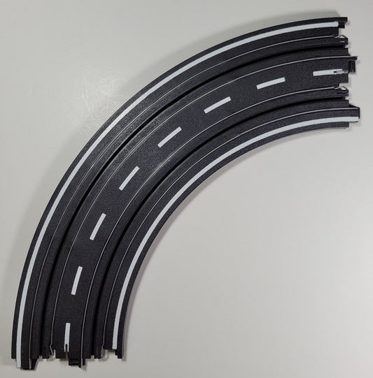 Auto World Track (OPEN-BOX) 9" Radius 1/4 Circle Curve Track With Lane Markers (1 piece)