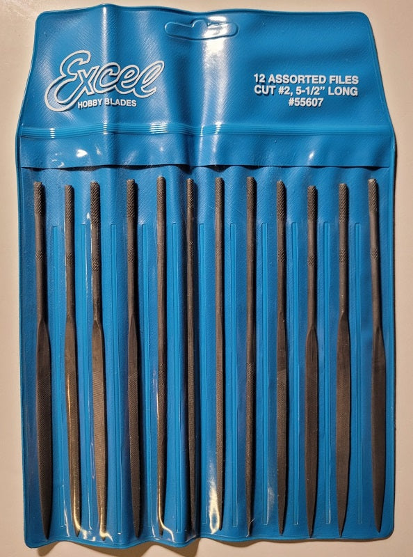 Excel 55607 12 Assorted Files Cut #2 (5.5 inches long)