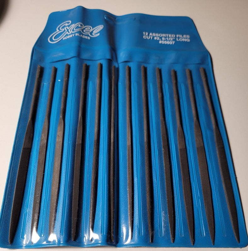 Excel 55607 12 Assorted Files Cut #2 (5.5 inches long)