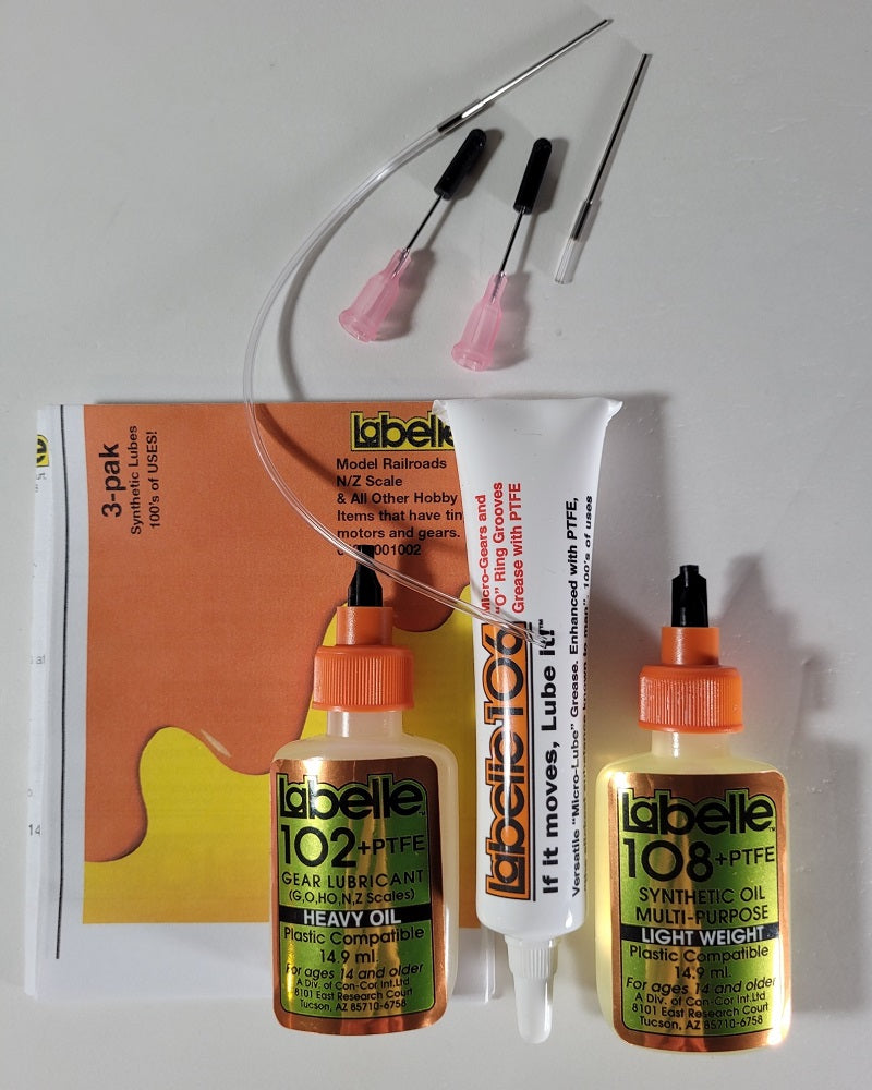 Labelle 1002 3-Pack (102, 106, & 108) Synthetic Oil & Lube Kit - Plastic Compatible