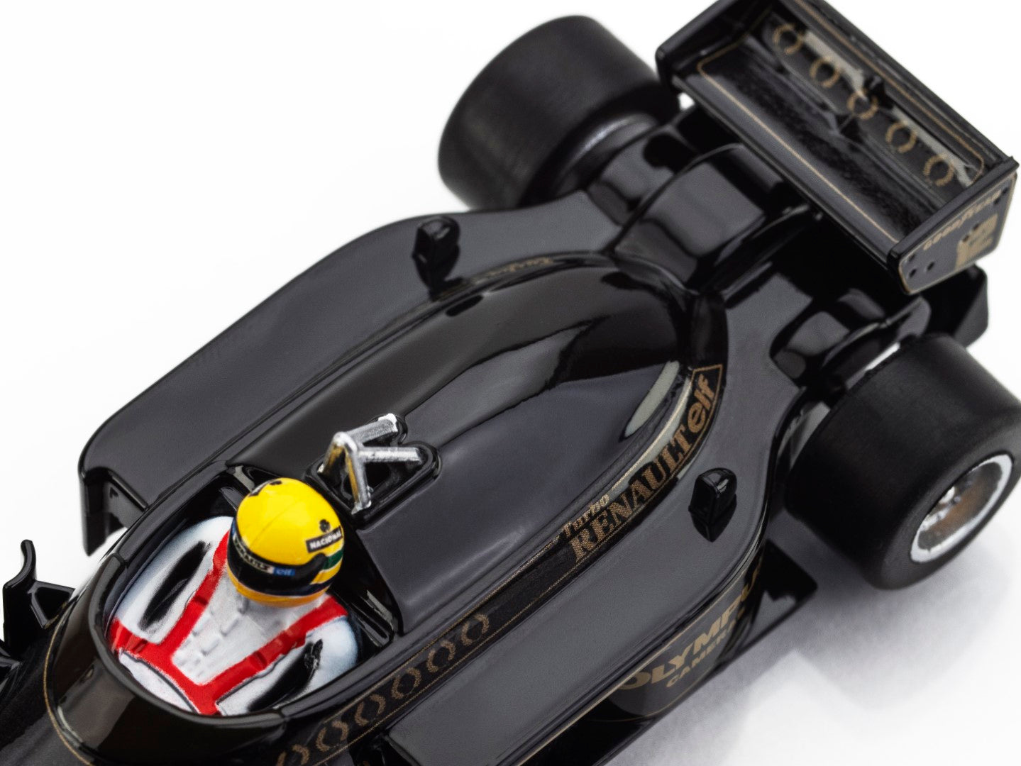 AFX Mega G+ 22113 Lotus 97T Ayrton Senna Black & Gold HO Scale Slot Car