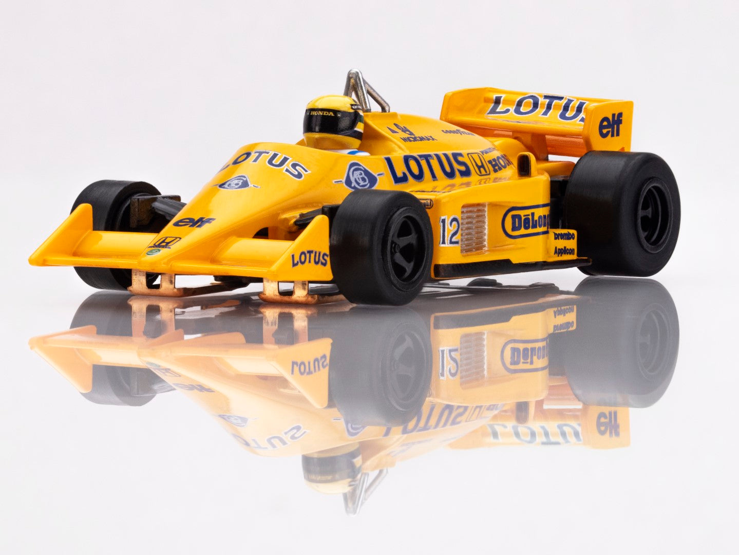 AFX Mega G+ 22114 Lotus 99T Ayrton Senna Yellow and Blue HO Scale Slot Car