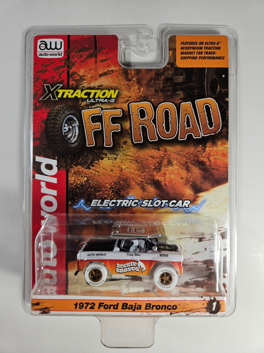 Auto World Xtraction SC407-1A 1972 Ford Baja Bronco iWheels HO Scale Slot Car