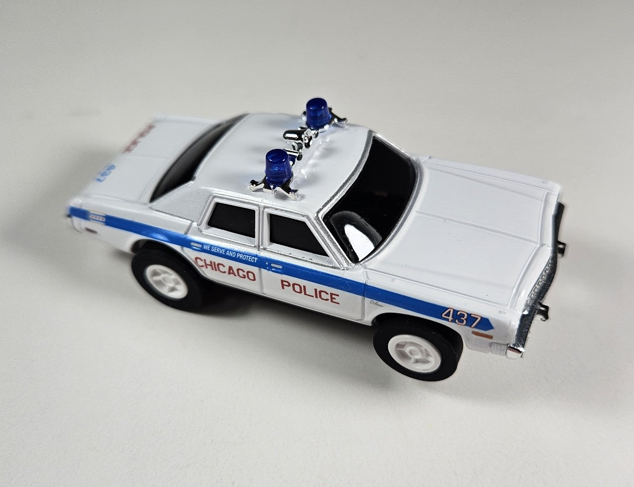 Auto World AMP Xtraction 1975 Dodge Monaco Chicago 359 Police HO Scale Slot Car