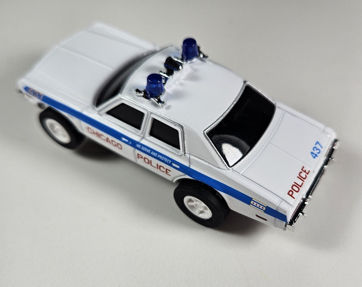 Auto World AMP Xtraction 1975 Dodge Monaco Chicago 359 Police HO Scale Slot Car