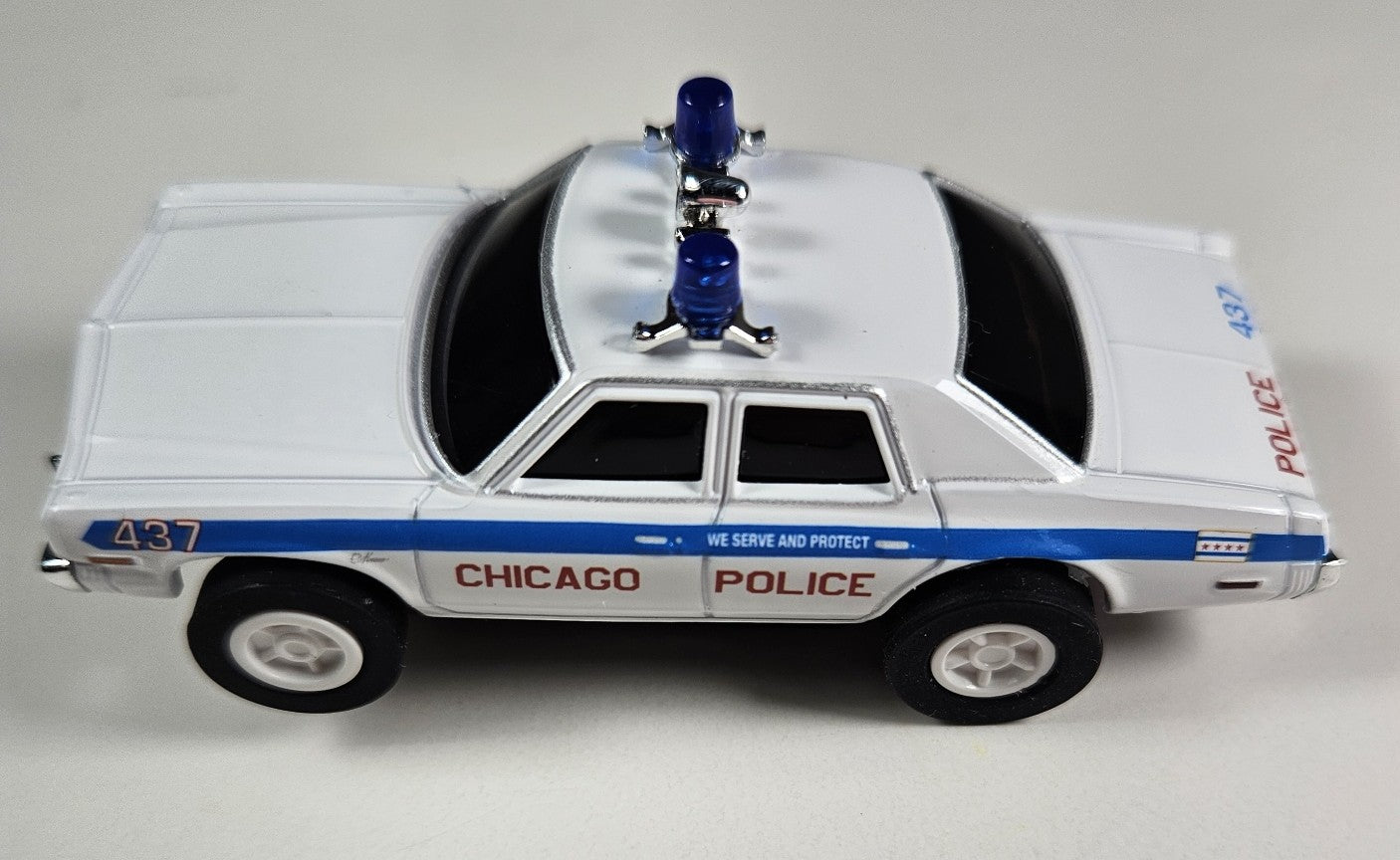 Auto World AMP Xtraction 1975 Dodge Monaco Chicago 359 Police HO Scale Slot Car