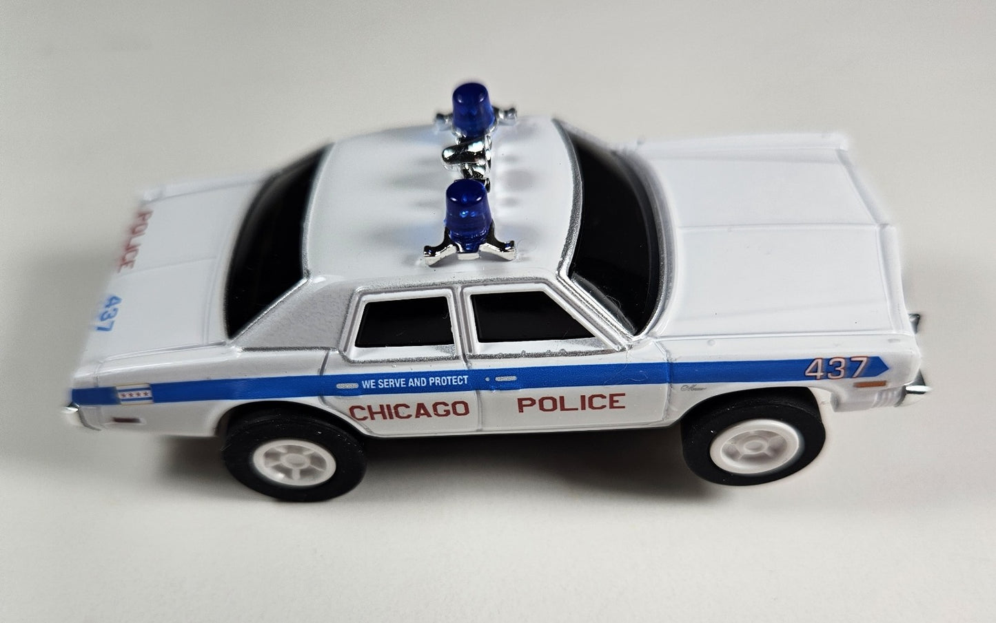 Auto World AMP Xtraction 1975 Dodge Monaco Chicago 359 Police HO Scale Slot Car