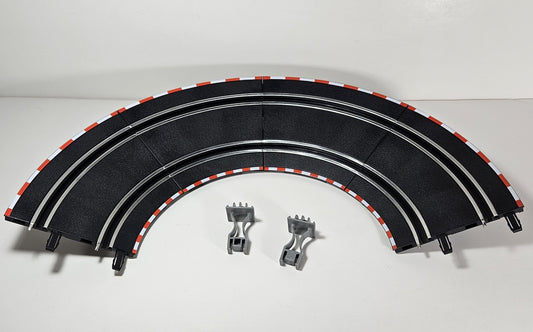 Carrera GO!!! 61612 (PRE-OWNED) 4 Pieces 1/45 Banked Curve for use with Carrera GO!!! 1/43 Scale Slot Car Tracks