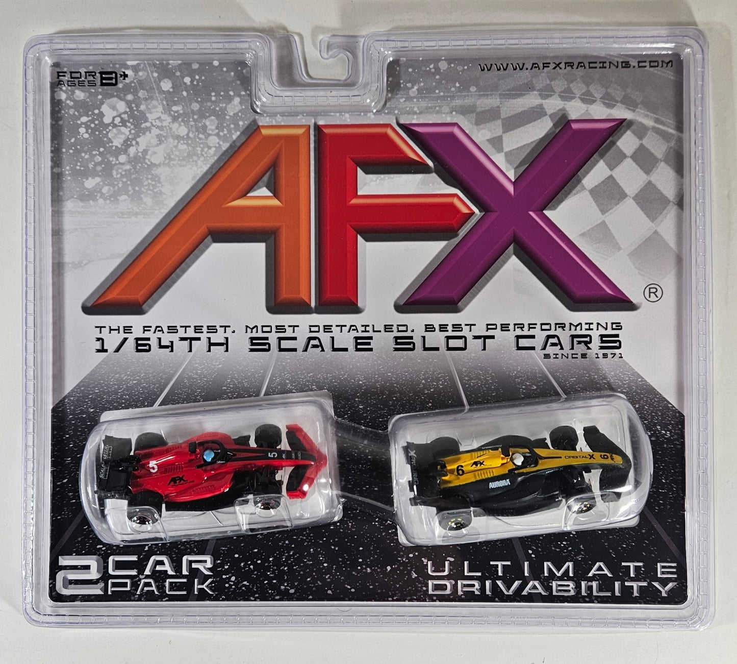 AFX Mega G+ 22106 Formula Two Pack HO Scale Slot Cars