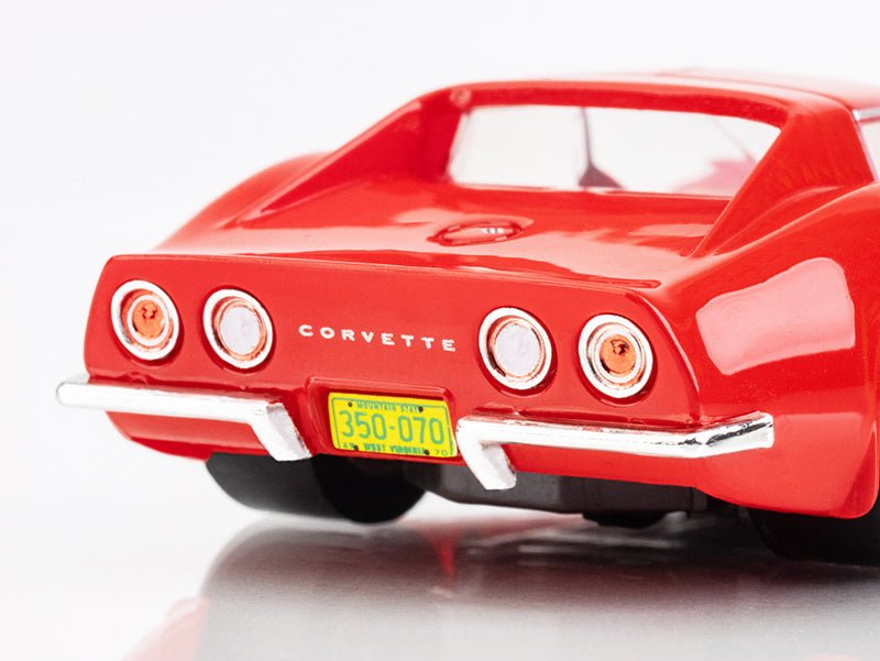 AFX Mega G+ 22055 Corvette 1970 Red with Yellow Wildfire - HO Scale Slot Car