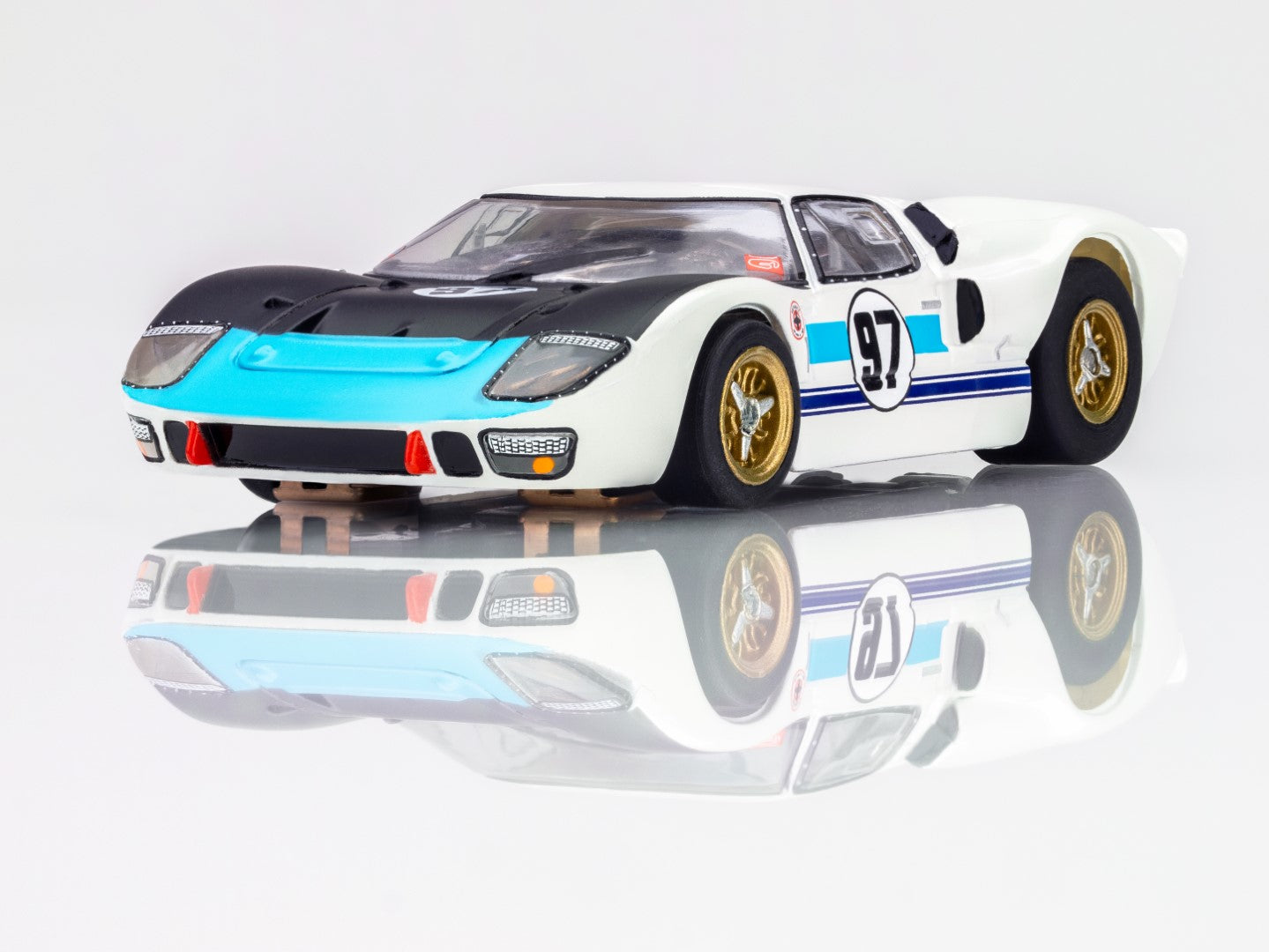 AFX Mega G+ 22058 1966 Ford GT40 MKII #97 Daytona HO Scale Slot Car