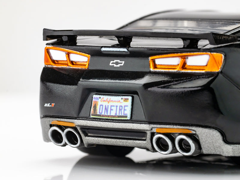 AFX Mega G+ 22060 Camaro ZL1 2021 Wildfire Black-Lime Flame - HO Scale Slot Car