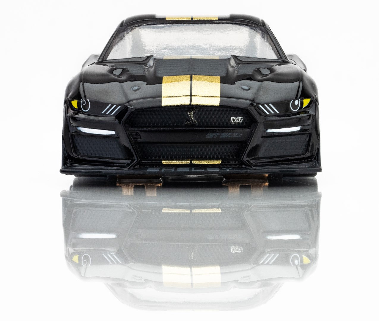 AFX Mega G+ 22082 2022 Shelby Mustang GT350H Black/Gold HO Scale Slot Car