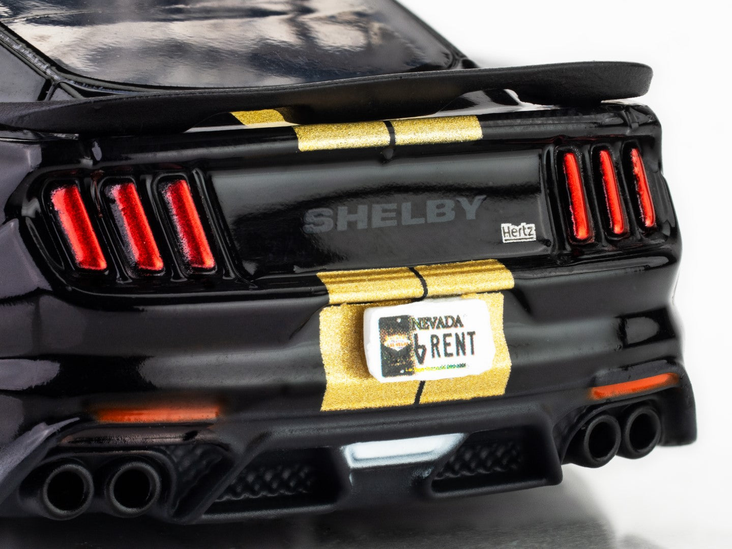 AFX Mega G+ 22082 2022 Shelby Mustang GT350H Black/Gold HO Scale Slot Car