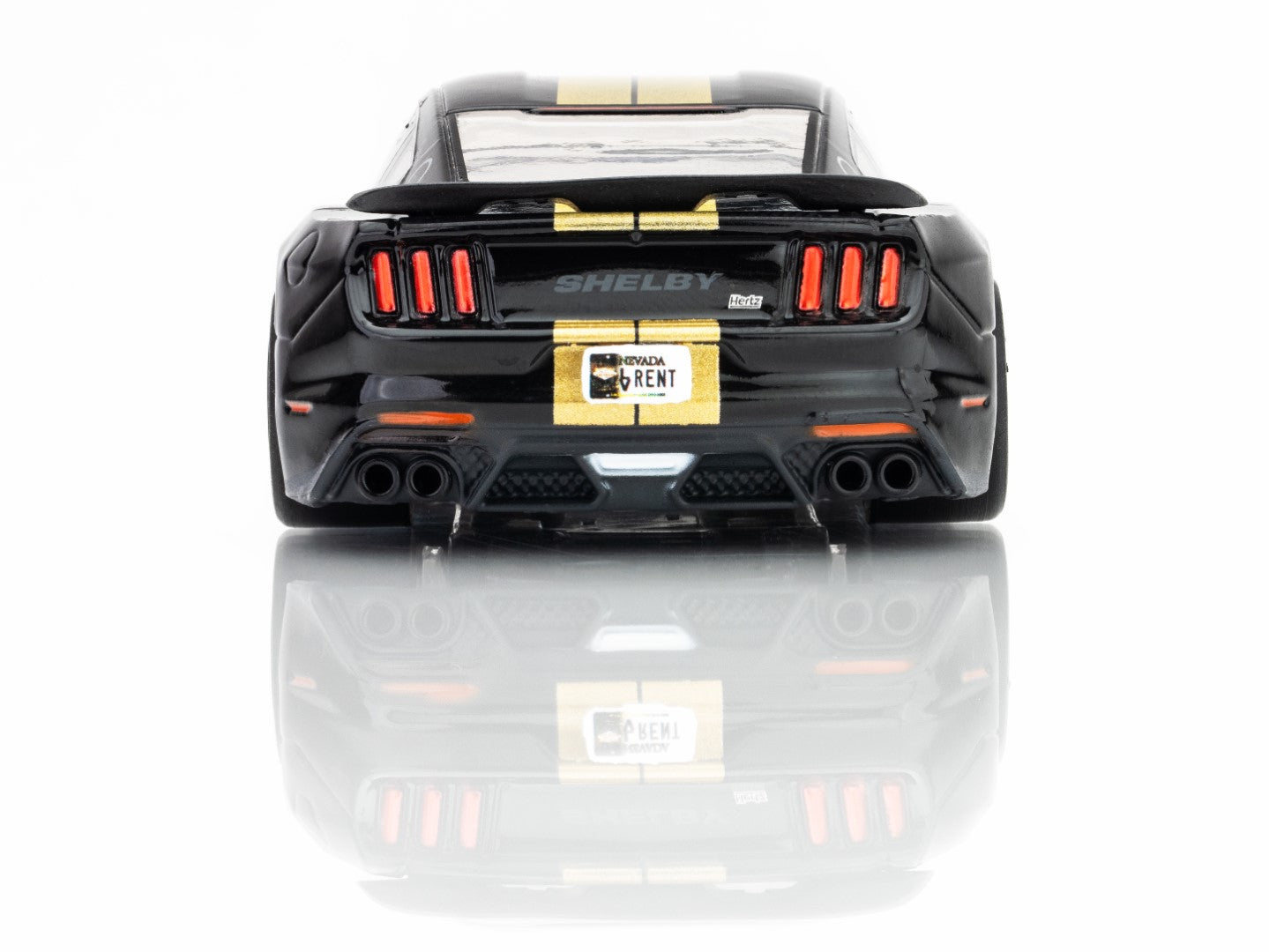 AFX Mega G+ 22082 2022 Shelby Mustang GT350H Black/Gold HO Scale Slot Car