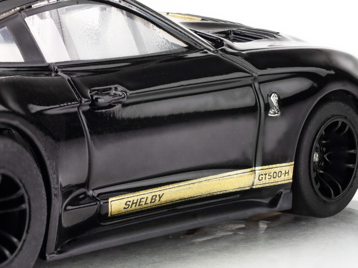 AFX Mega G+ 22082 2022 Shelby Mustang GT350H Black/Gold HO Scale Slot Car