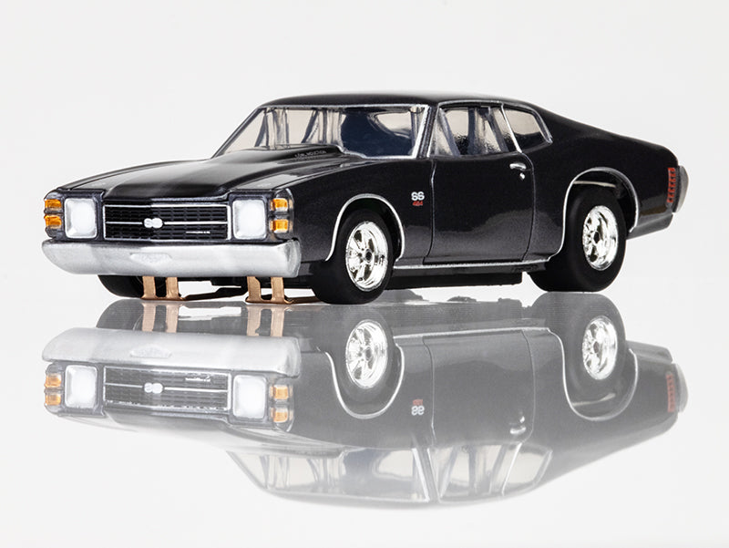 AFX Mega G+ 22087 1972 Chevelle SS454 Dusk Grey/Black HO Scale Slot Car