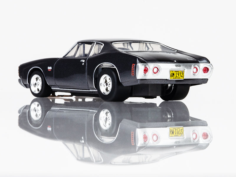 AFX Mega G+ 22087 1972 Chevelle SS454 Dusk Grey/Black HO Scale Slot Car