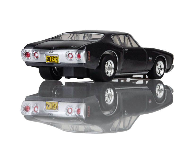 AFX Mega G+ 22087 1972 Chevelle SS454 Dusk Grey/Black HO Scale Slot Car