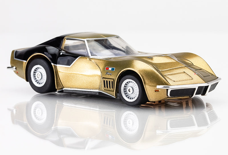 AFX Mega G+ 22093 AstroVette 1969 LMP12 Gold LTD HO Scale Slot Car