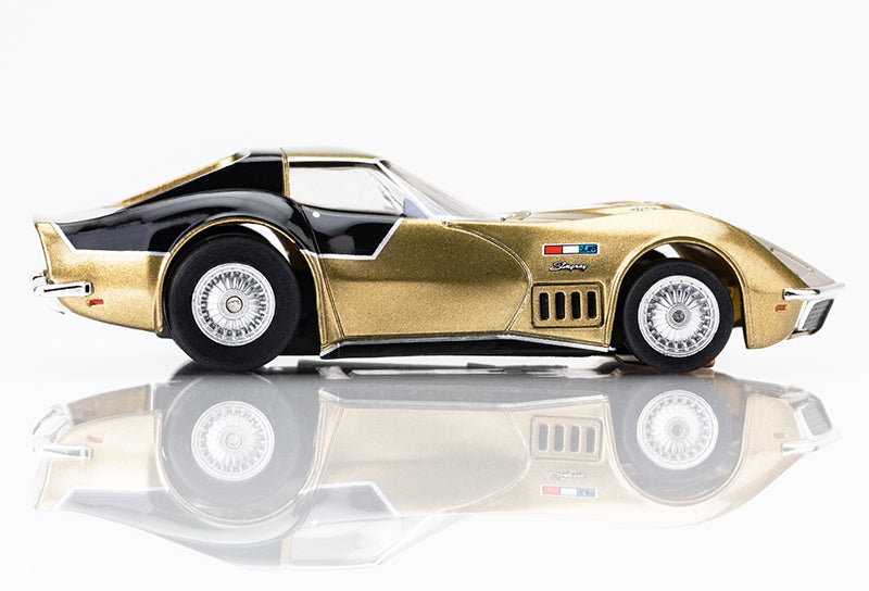 AFX Mega G+ 22093 AstroVette 1969 LMP12 Gold LTD HO Scale Slot Car