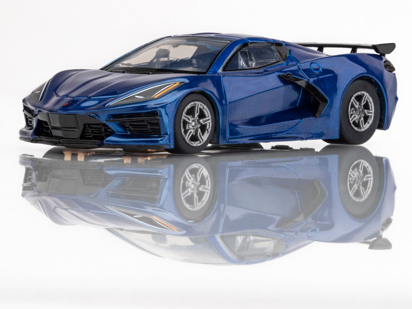 AFX Mega G+ 22094 Corvette C8 Riptide Blue Metallic HO Scale Slot Car