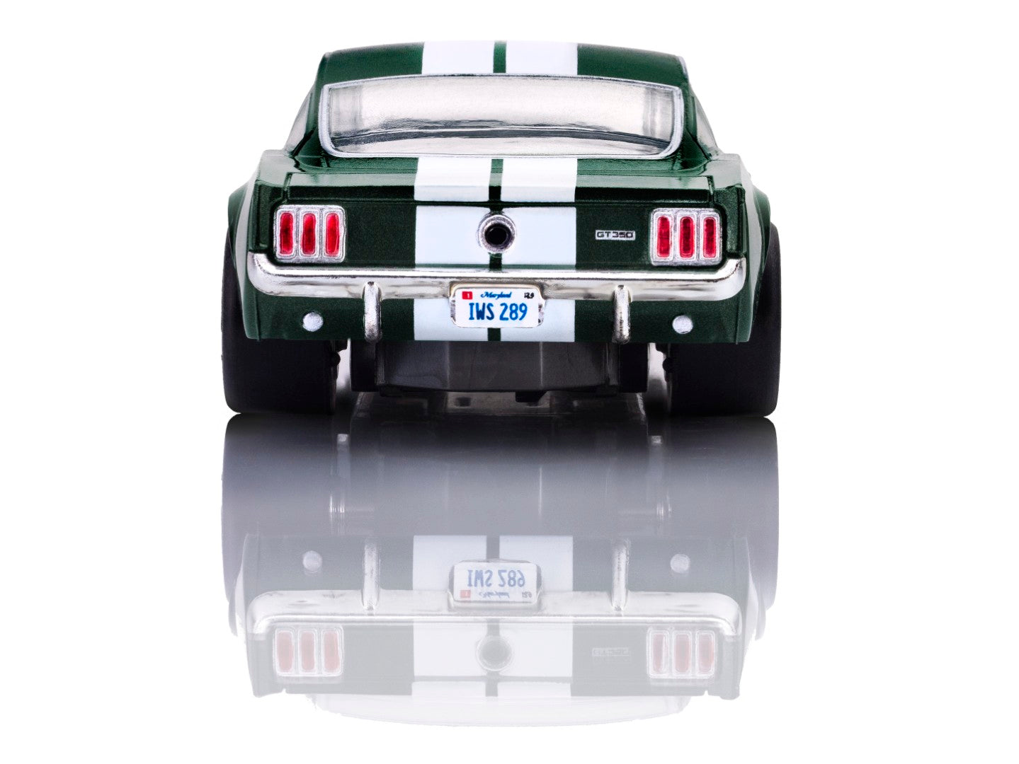 AFX Mega G+ 22150 1966 Shelby Mustang GT350 - Ivy Green with White Stripes HO Scale Slot Car