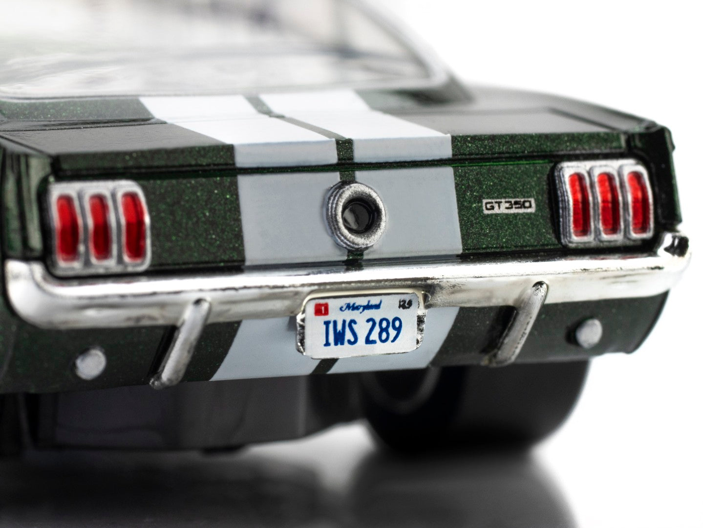 AFX Mega G+ 22150 1966 Shelby Mustang GT350 - Ivy Green with White Stripes HO Scale Slot Car