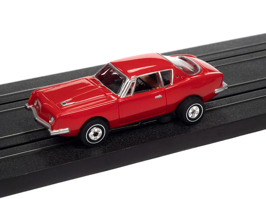 Auto World Thunderjet SC367 -1 R34 1963 Studebaker Avanti (Red) HO Scale Slot Car