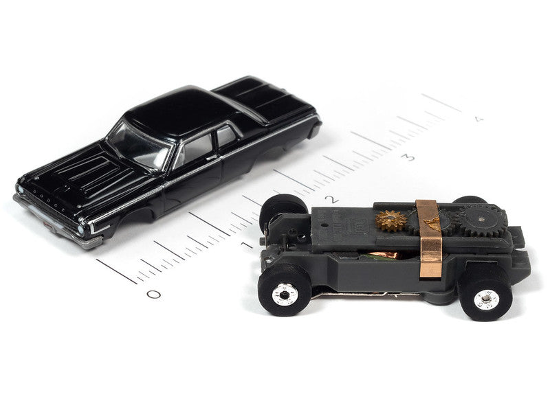 Auto World Thunderjet SC379 -3B 2022 R2 CARS N COFFEE 1964 DODGE 330 (BLACK) HO SCALE SLOT CAR