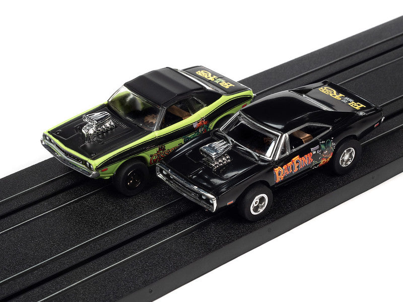 Auto World Race Set Xtraction SRS347 14.5' Rat Fink Fink & Furry-ous Underground Racing Slot Car Race Set