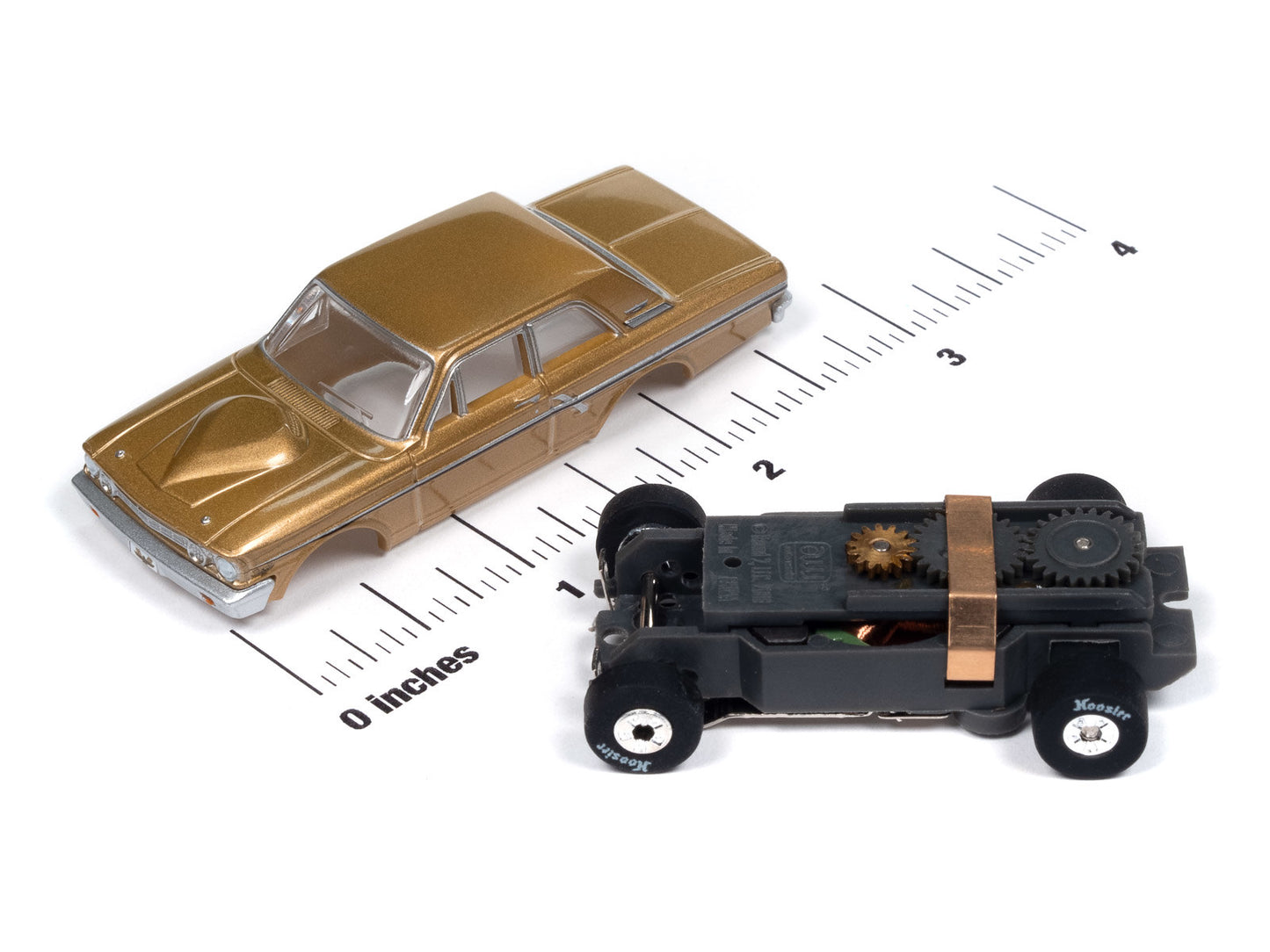 Auto World Thunderjet SC408-2B 1964 Ford Thunderbolt Prairie Bronze HO Scale Slot Car