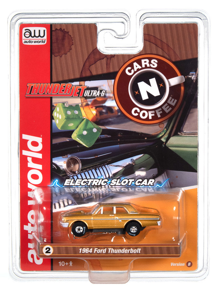 Auto World Thunderjet SC408-2B 1964 Ford Thunderbolt Prairie Bronze HO Scale Slot Car