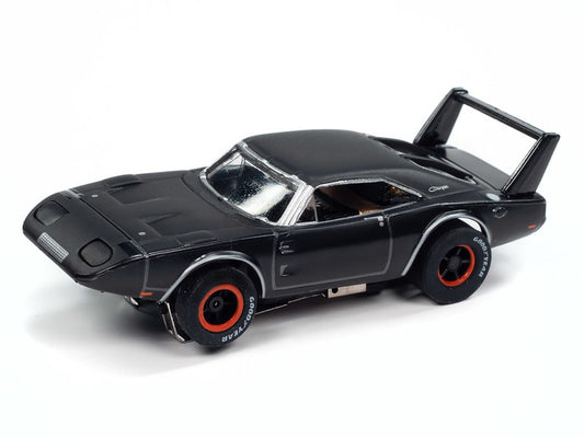 Auto World Xtraction SC412-4B 1969 Dodge Daytona (Dark Grey) HO Scale Slot Car