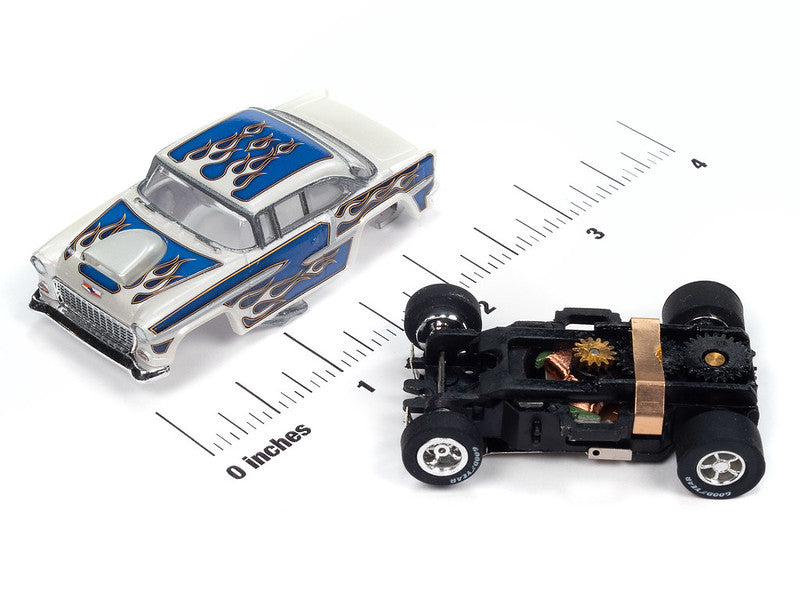 Auto World Xtraction SC412-1A 1955 Chevrolet Bel Air (Blue) HO Scale Slot Car