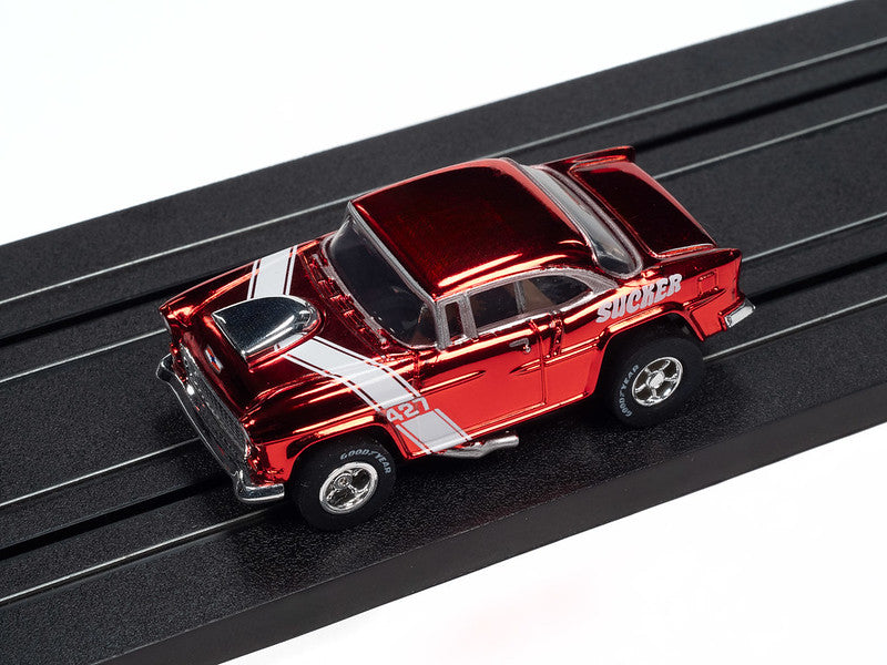 Auto World Xtraction SC412-1B 1955 Chevrolet Bel Air (Red) HO Scale Slot Car