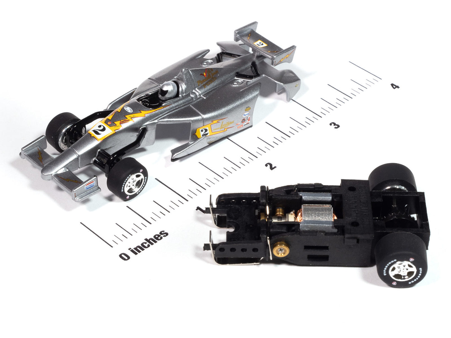 Auto World Super III SC413-2B 2014 Indy Car Johnny Lightning Special #2 (Gray) HO Scale Slot Car