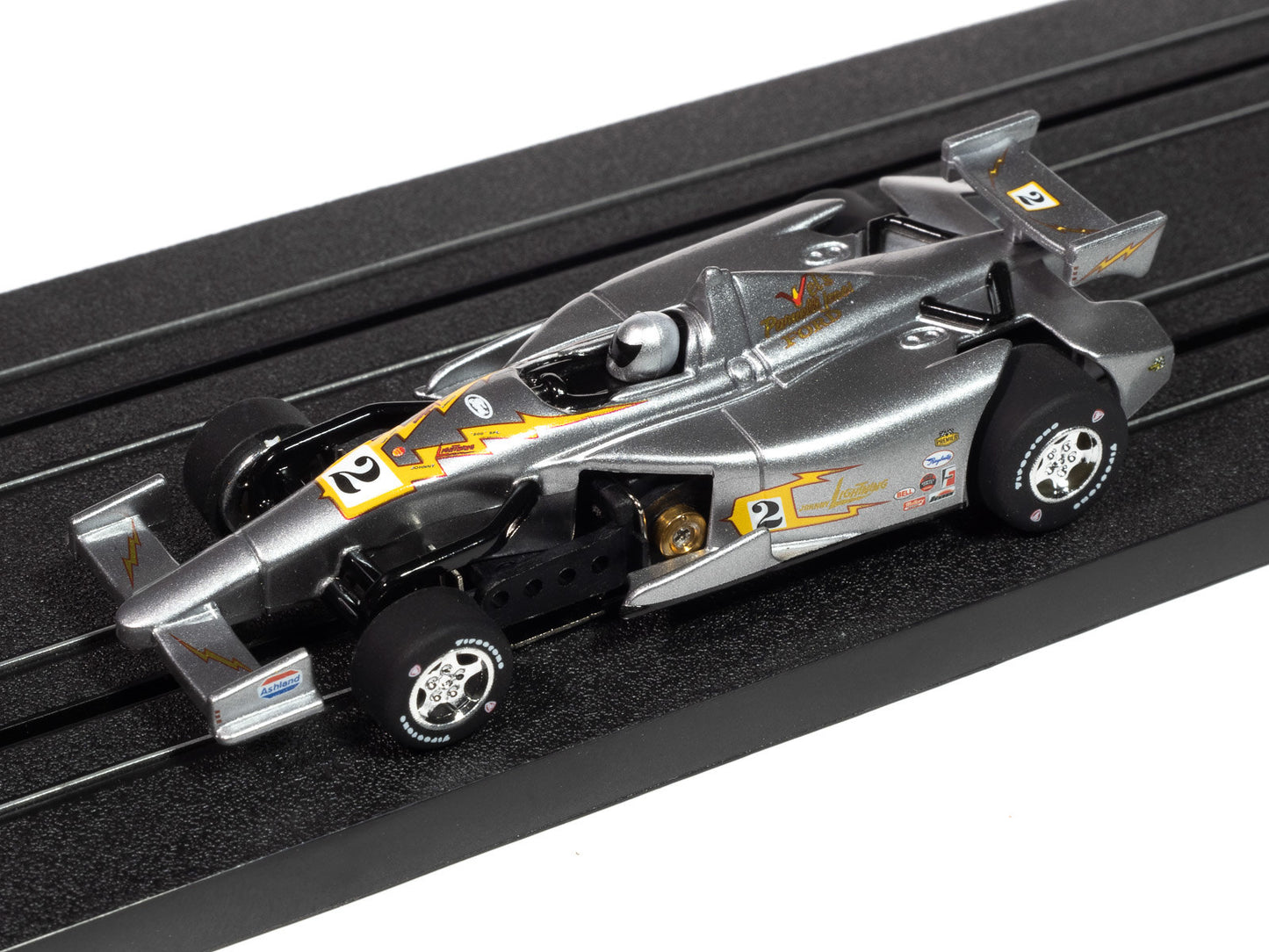 Auto World Super III SC413-2B 2014 Indy Car Johnny Lightning Special #2 (Gray) HO Scale Slot Car