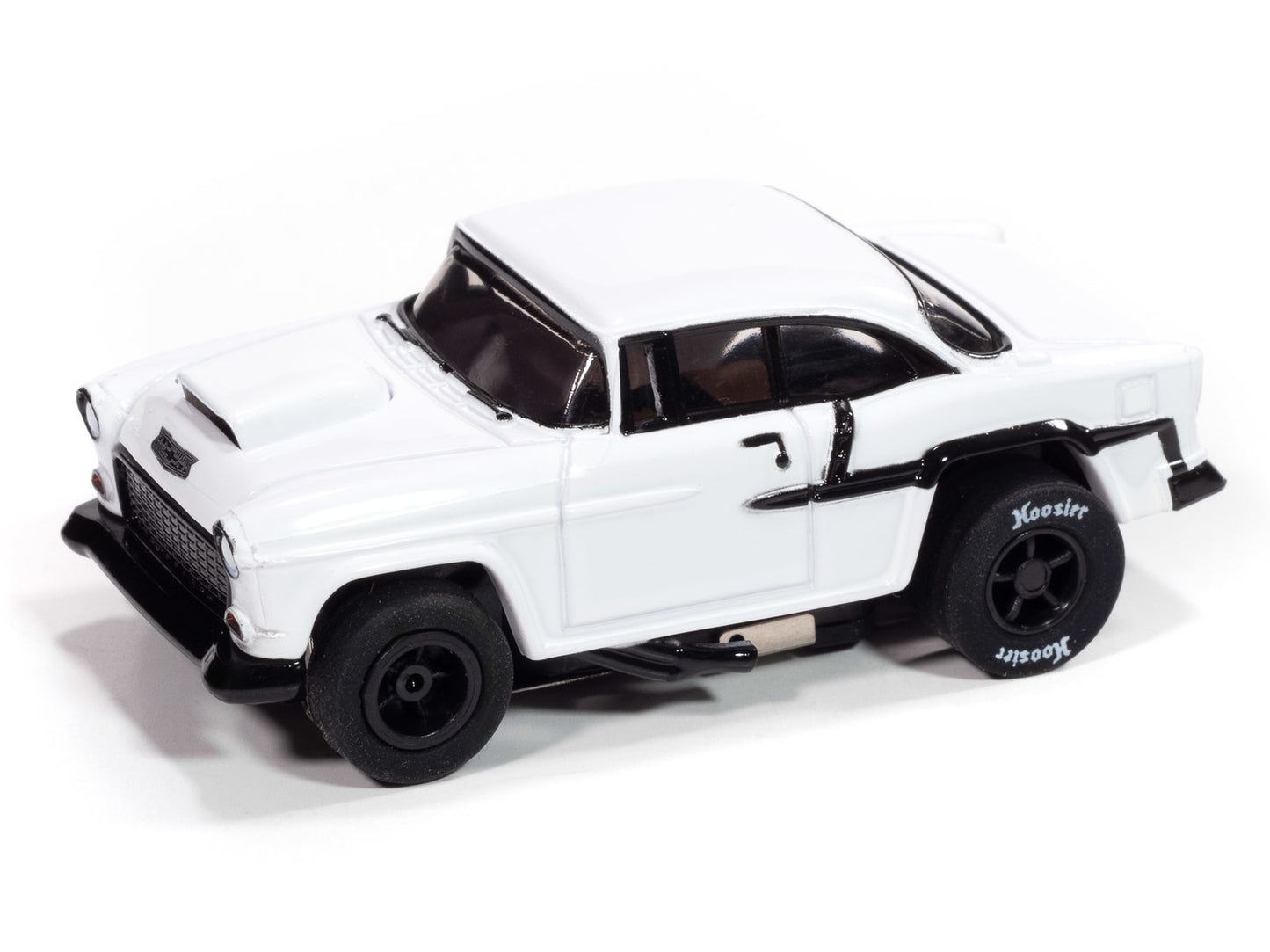 Auto World Xtraction SC417-1B 1955 Chevrolet Bel Air (White) HO Scale Slot Car