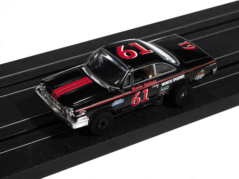 Auto World Thunderjet SC423-2B 1962 Chevrolet Bel Air (Black & Red) HO Scale Slot Car