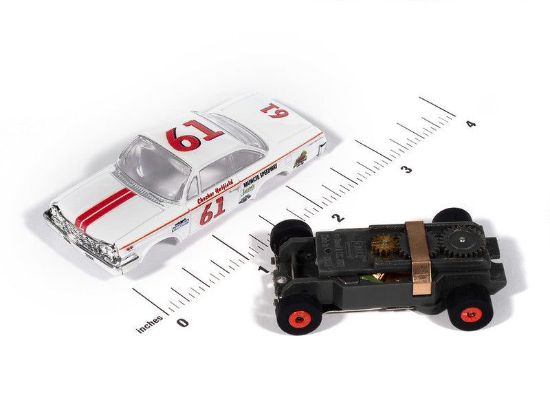 Auto World Thunderjet SC423-2A 1962 Chevrolet Bel Air (White & Red) HO Scale Slot Car