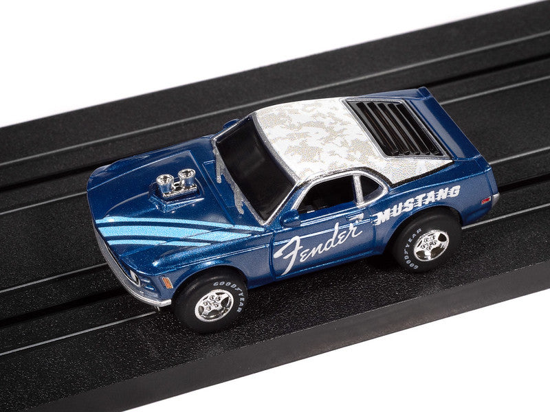 Auto World Super III SC419-1A 1970 BOSS Mustang Fender (Blue) HO Scale Slot Car