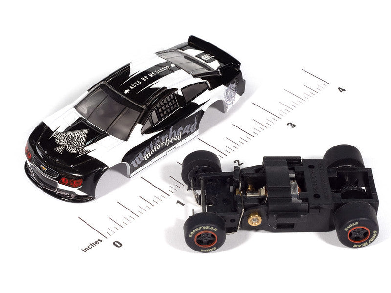 Auto World Super III SC419-2A 2015 Chevy SS Motorhead (White/Black) HO Scale Slot Car