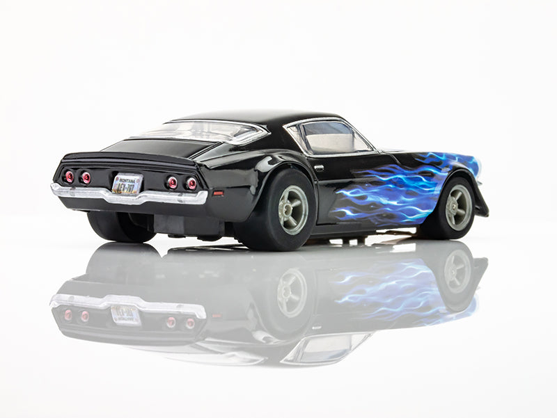 AFX Mega G+ 22046 Camaro 1973 WILD FIRE BLK/BLU - HO Scale Slot Car