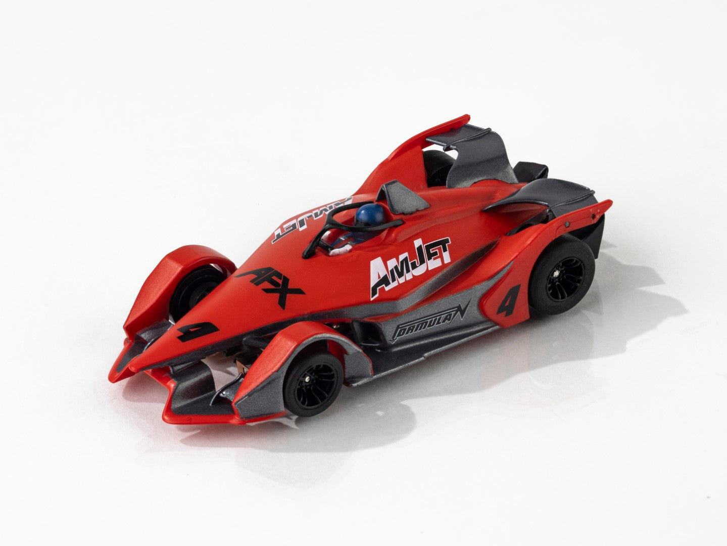 AFX Mega G+ 22066 Formula N Red No.4 HO Scale Slot Car