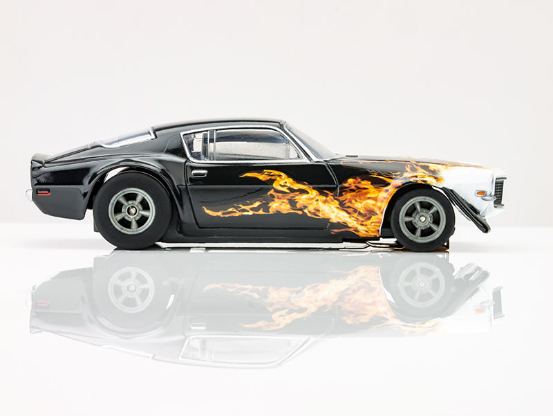 AFX Mega G+ 22073 Camaro 1970 WILD FIRE BLK/YEL/ORG - HO Scale Slot Car