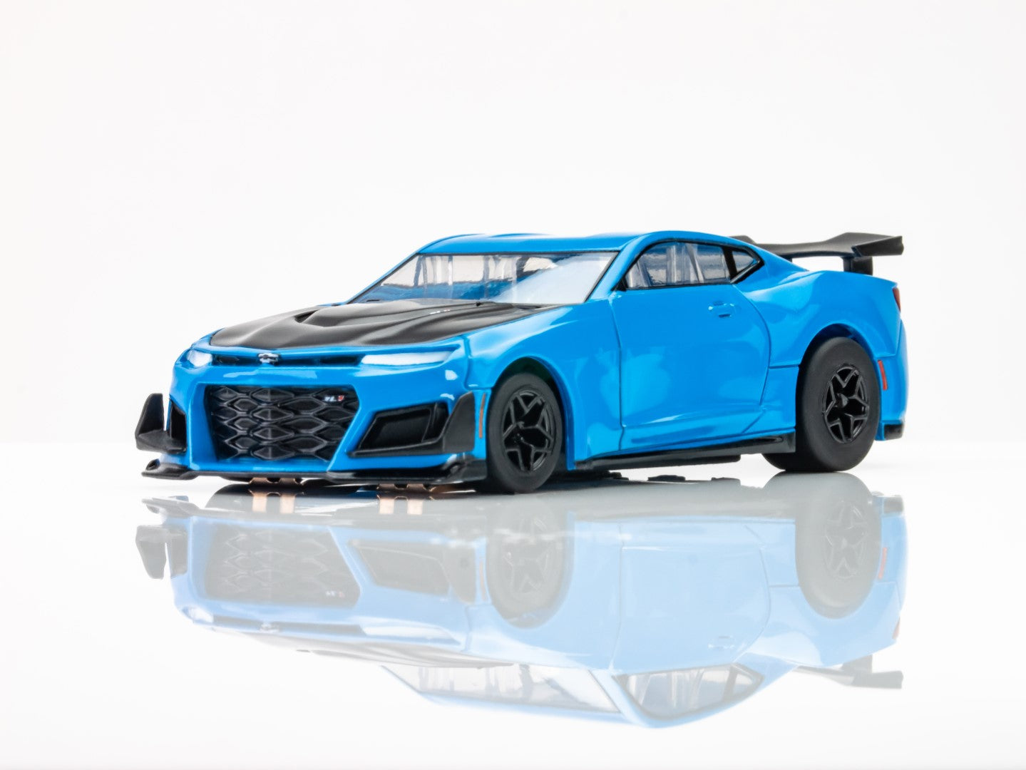 AFX Mega G+ 22079 2021 ZL1 Camaro 1LE Rapid Blue - HO Scale Slot Car